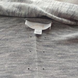 ARITZIA WILFRED Heathered Grey Long Open Cardi Transitional Loose Size Small
